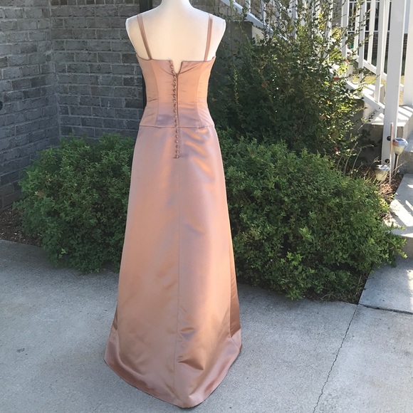 Size 6 Bella Formals Bronze Bridesmaid Dress - Picture 4 of 8
